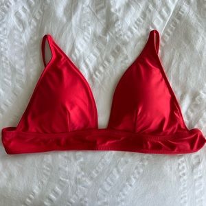 NWOT: J.Crew Bikini top, red, size M.
